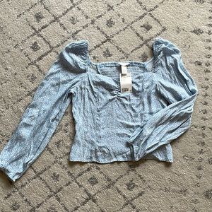 NWT floral sweetheart top